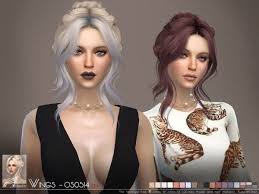 The Sims Resource Wings Os0514 Sims 4 Downloads Womens Hairstyles Sims 4 Characters Sims Hair