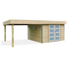 Abri De Jardin Bois Toit Plat Auvent Lounj 20 37 M Ep 28 Mm Abri De Jardin Bois Abri De Jardin Abri De Jardin Moderne