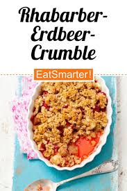 Rhabarber Erdbeer Crumble Mit Apfel Rezept Rezepte Lebensmittel Essen Rhabarber