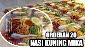 Menghias Nasi Kuning Mika 20 Porsi Youtube