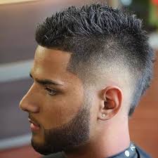 Razor Fade Haircut Burst Fade With Fohawk And Beard Haircuts For Men Mohawk For Men Mens Haircuts Short