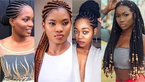 Add the braid stitches depending on the hair direction but getting all the braids to the endpoint where a ponytail will be done. Latest Ghana Weaving Hairstyles You Should Wear Soon Svelte Magazine