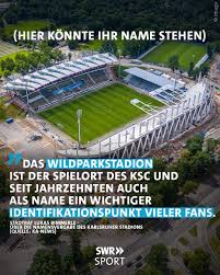 Die künftige heimat der karlsruher trägt eine bank im namen eine karlsruher bank erwirbt die namensrechte am neuen wildparkstadion. Swr Sport Wie Wird Das Ksc Stadion Zukunftig Heissen Facebook
