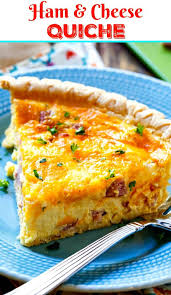 Easy Ham And Cheese Quiche Spicy Southern Kitchen Recipe Leftover Ham Recipes Quiche Recipes Easy Ham And Cheese Quiche