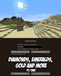 Diamonds Emeralds And Gold At Spawn Pc Mac Seed Shotwait Minecraft Blueprints Minecraft Seed Minecraft Tutorial
