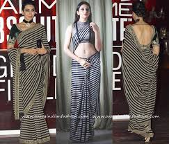 Black And White Striped Saree Blouse Black Stripe Saree Designs Stripe Sarees Collections Black Saree Styling Black Saree Makeup Tips C Wedding Blouse Designs Saree Styles Saree Blouse Designs