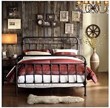 Product title woven paths iron queen bed, white average rating: Amazon Com Wrought Iron Bed