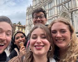 Shepherd vocal performance students going into their second year of  master's spent three immersive weeks in Florence, studying Italian at the  Michelangelo Institute and exploring cultural landmarks. This program is  generously supported
