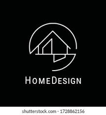 Black and white creative spiral logotype. Modern Interior Home Design Logo Stock Vector Royalty Free 1728862156