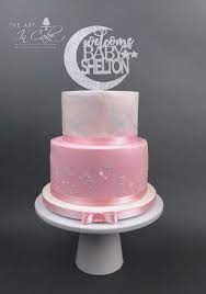 Stars Moon Baby Shower Cake Moon Baby Shower Cake Baby Shower Cakes Shower Cakes