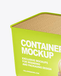 Download Matte Plastic Container Mockup In Pot Tub Mockups On Yellow Images Object Mockups PSD Mockup Templates