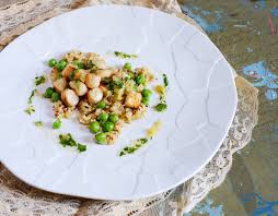 Petoncles Au Quinoa Et Petits Pois Sauce Vierge Persil Et Citron Confit Et Si C Etait Bon Sauce Vierge Persil Citron Citrons Confits
