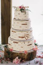 Birch Tree Wedding Cake With Flowers Floral For Cake Designed By Minneapolis Wedding Florist Arte Wedding Cakes With Flowers Wedding Florist Wedding Cake Tree