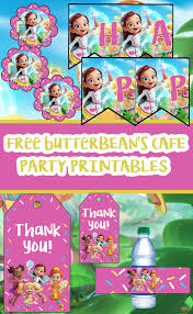 Butterbean S Cafe Birthday Party Printable Files Birthday Party Printables Free Party Printables Birthday Party Printables