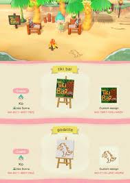 Tiki Bar Sign With Bonus Godzilla Sand Drawing Acqr Sand Drawing Animal Crossing Game Animal Crossing Guide