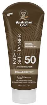 They went on to explain that the australian gold sunscreen keeps their skin matte, doesn't make them break out, and doesn't feel oily at all. Australian Gold Face Self Tanner Lotion Spf50 88 Ml