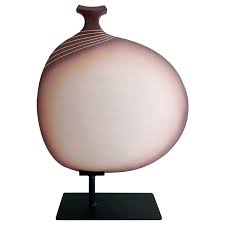 Carolyn Sale California Postmodern Ceramic Sculpture On Steel Stand 1980s For Sale At 1stdibs