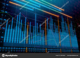 Investment Trade Broker Concept Creative Glowing Forex Chart