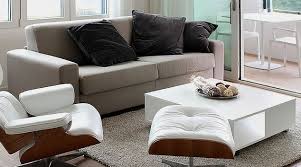 On either side of your sofa place smart end tables. Smart Living Lugano Apartments Silverdoor