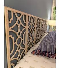 Set Of 2 Wood Lattice Wall Hanging Brown Threshold Lattice Wall Decor Diy Wood Headboard