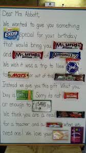 Unique Birthday Gift For Teacher Tutor Tubs Candy Bar Card Teacher Birthday Gifts Teacher Birthday Card Bar Card