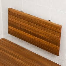 24 Teak Wall Mount Fold Down Shower Bench Seat Shower Seat Wall Seating Master Bath Shower