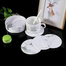 The durable plastic coasters ensure long lasting protection for years of quality use. 6pcs Pu Leather Coasters Mug Drinks Cup Mat Placemat Coffee Table Mat Home Garden Universitasfundacion Leather Coasters