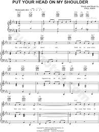 Am d g em am just a kiss goodnight, may. Paul Anka Put Your Head On My Shoulder Sheet Music In Eb Major Transposable Download Print Sku Mn0099549