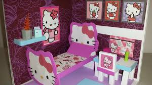 Tutorial Miniature Hello Kitty Bedroom Hello Kitty Bedroom Hello Kitty House Cat Bedroom