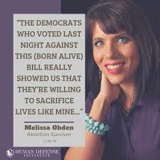 Melissa Ohden should not be here. In 1977, her birth mother underwent a  saline abortion at eight months pregnant. For five days, Melissa was burned  by the saline solution in the womb…