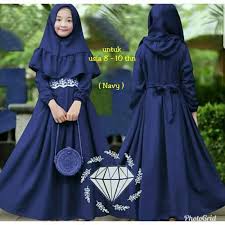 Kekesumut gamis anak busana muslim putih gm 445 ks01. Baju Gamis Anak Perempuan Busana Muslim Anak Syari 8 10 Tahun Navy Terbaru Agustus 2021 Harga Murah Kualitas Terjamin Blibli
