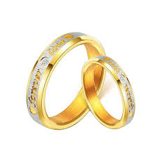 Yellow Chimes Love Forever 18k Gold Plated Proposal Couple Rings For Girls And Boys Perfect For Couple Gold Ring Designs Rings For Girls Gold Rings
