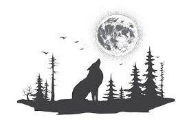 People are usually attracted to black wolves as they are scary. Wolf Howling At The Moon Tattoo Drawing Novocom Top