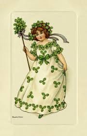 Girl Withclover Poster Print By Mary Evans Picture Library/Peter & Dawn  Cope Collection