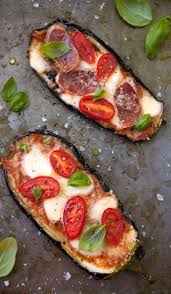 Grilled And Baked Aubergine Eggplant Pizza Food Recipes Healthy Recipes