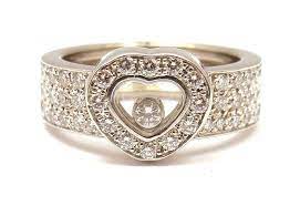 White Gold Chopard Wedding Ring With Heart Shaped Design Beautiful Rings Floating Diamond Ring Wedding Rings