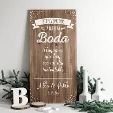 Preciosos carteles para bodas personalizados con los nombres de los novios y la fecha del enlace, ideal para dar la bienvenida a tus invitados. Decoracion Hogar Y Decoracion Bodas Woowlow Cartel Bienvenida Boda Letrero De Boda Carteles Boda