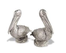 Pewter Bird Salt And Pepper Shakers Pewter Pelicans Salt And Pepper Set In 2020 Salt Pepper Set Salt Pepper Salt