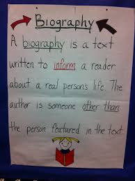 biography anchor chart 6th grade reading reading anchor