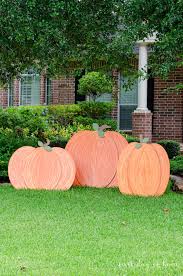 I have a very long driveway and don't usually decorate because there is no electricity there. Want To Learn How To Make Wooden Pumpkins Read On