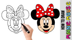 How To Draw Minnie Mouse Disney Cute Easy Drawing Tutorial For Begin Minnie Mouse Drawing Cute Easy Drawings Easy Drawings