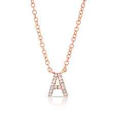 Maybe you would like to learn more about one of these? 14kt Rose Gold Diamond Initial Pendant Necklace Anne Sisteron