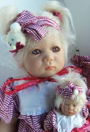 Annette Himstedt 22" BABY LIESCHEN and her 7" DOLLY Klein 1998 MIB CLUB  Doll