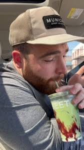 Can’t believe she got me drinking Macha?! 🙄