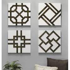 Union Rustic 3 Piece Wood Wall Decor Set Reviews Wayfair Wood Accent Wall Accent Wall Decor Geometric Wall Decor