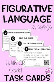 This Download Will Allow Students To Review And Practice Different Types Of Figurative Figurative Language Figurative Language Task Cards Vocabulary Task Cards