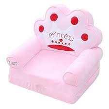 Trycooling Soft Plush Children Sofa Backrest Chair Foldable Infant Baby Seat For Living Room Bedroom Kids Sofa Childrens Sofa Bed Kindergarten Reading Corner