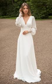 White Lace Bodice Half Sleeves Long Wedding Dresses, Cheap Bridal Gowns,  Mw160 – Musebridals