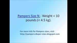 Pampers Size Chart By Weight Youtube