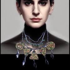 Art Nouveau Statement Necklace in METALLIC Gold + Black With Green Jade-  OOAK Sculptural Art Wear Klimt Choker- Pauletta Brooks Wearable Art